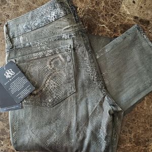 Silver Foil Python Rock & Republic Skinny Jeans